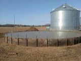 Agricultural Concrete Job - Freshly Poured Grain Bin Foundation